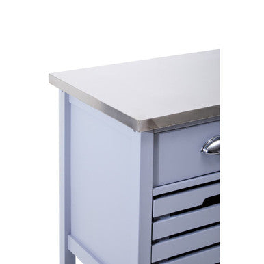 Grey Kitchen Trolley on Wheels
