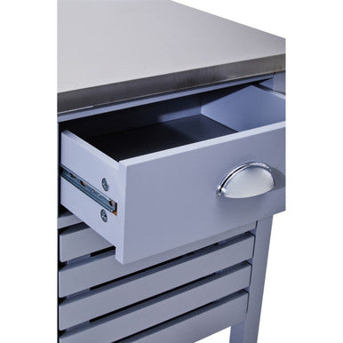 Grey Kitchen Trolley on Wheels