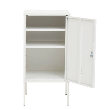 One Door White Storage Cabinet