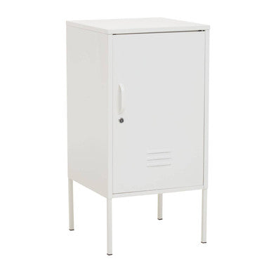 One Door White Storage Cabinet