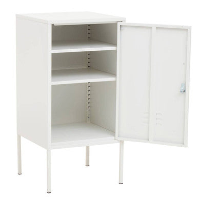 One Door White Storage Cabinet