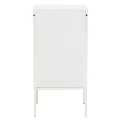 One Door White Storage Cabinet
