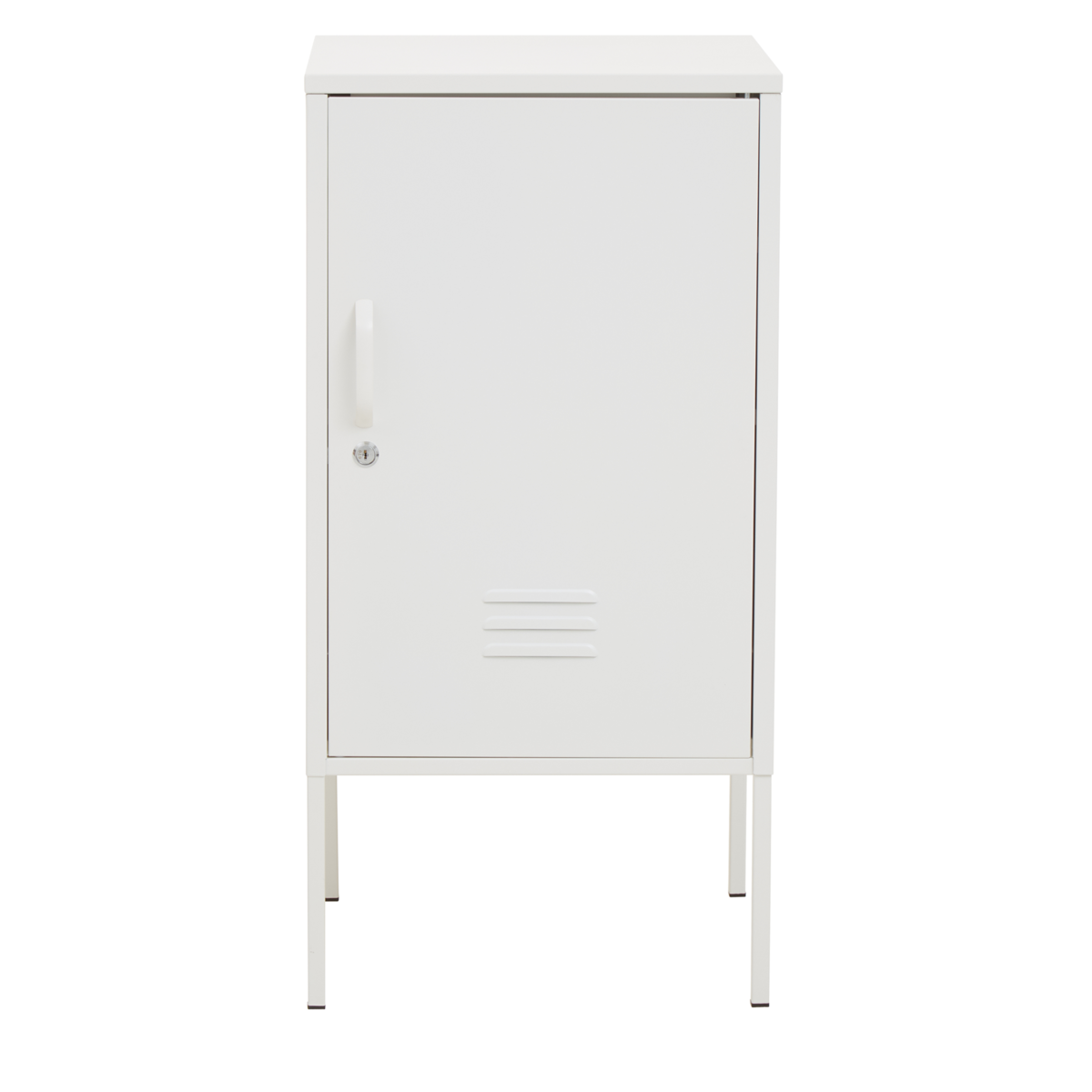 One Door White Storage Cabinet