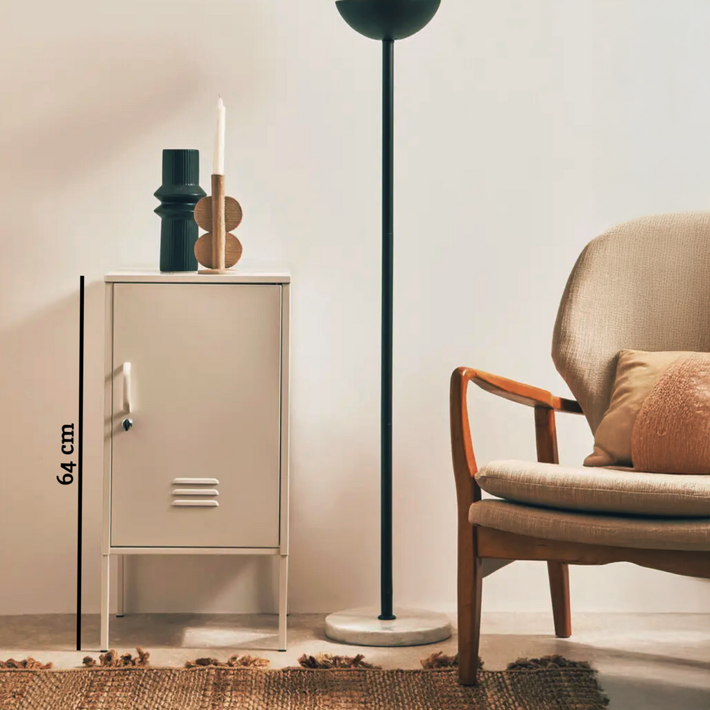 One Door White Storage Cabinet