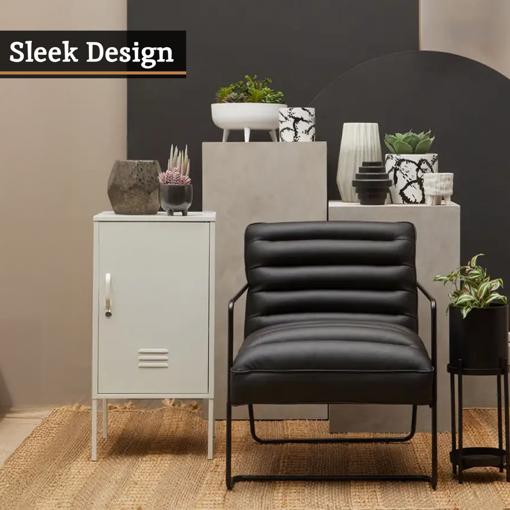 One Door White Storage Cabinet
