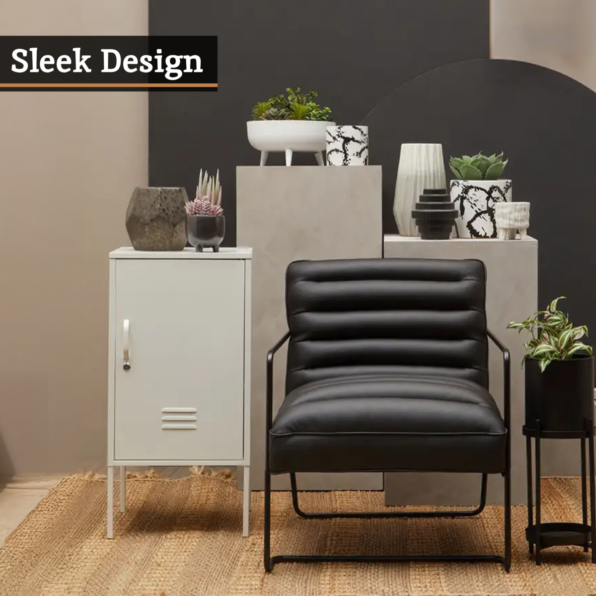 One Door White Storage Cabinet
