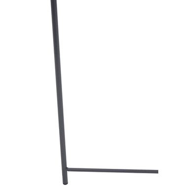 Grey Round Metal Side Table with Cross Base