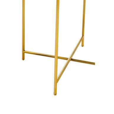 Black Round Tray Top Side Table with Gold Iron Stand