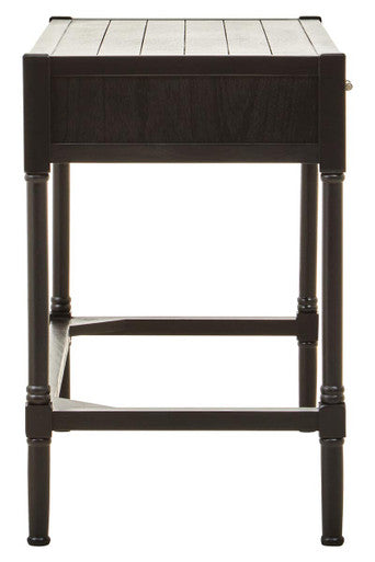 Two Drawer Black Desk with Classic Legs