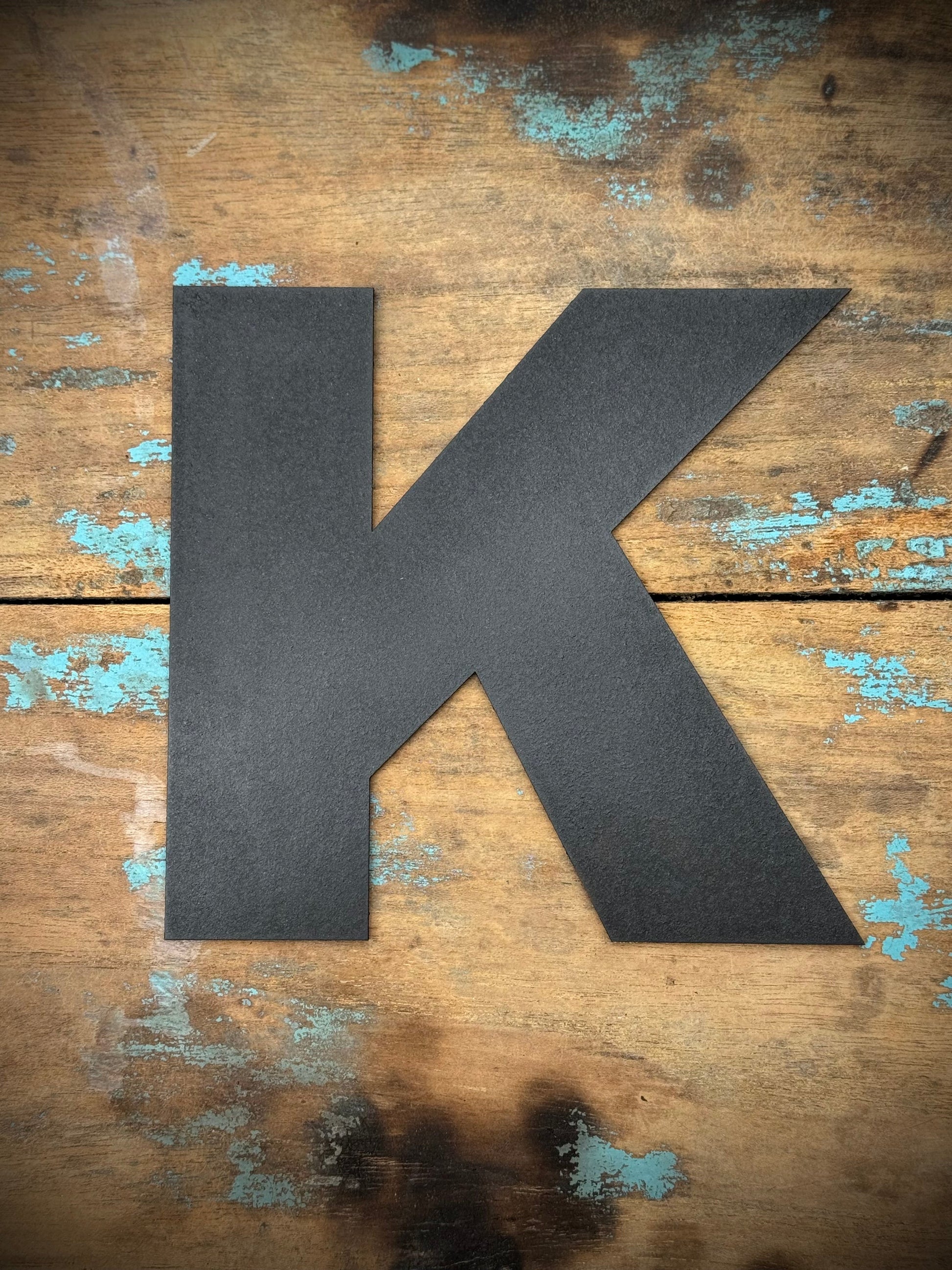 Black Metal Letters 12 inch and 5 inch Rustic Industrial Wall Decor