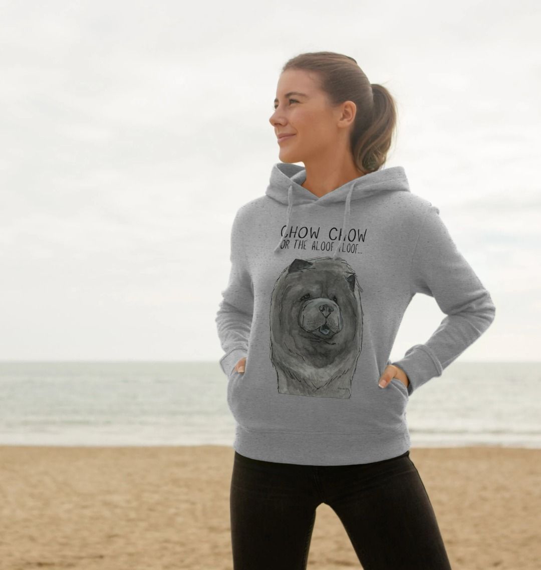 Blue Chow Chow Women's Hoodie The Aloof Floof