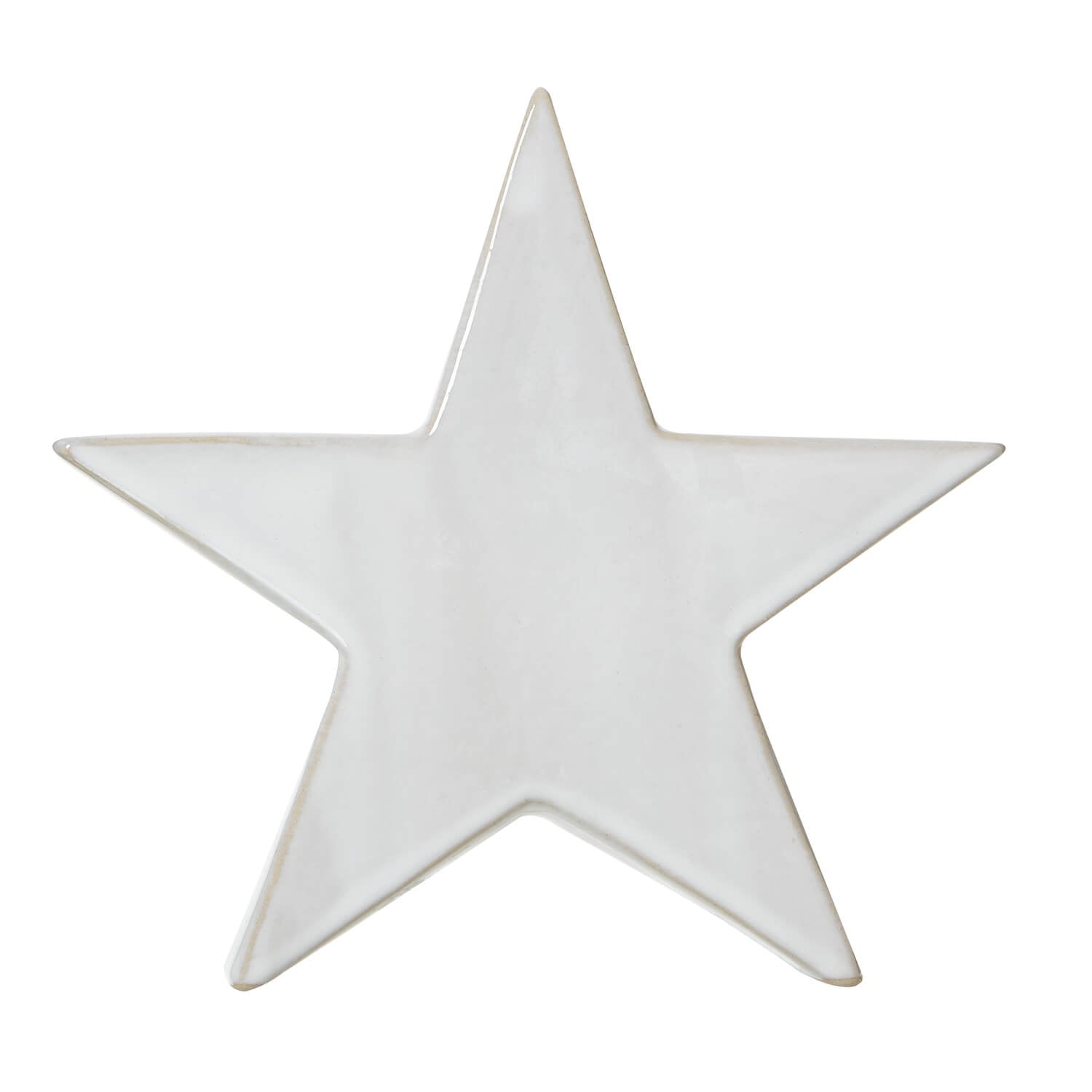 Minimalist white ceramic star dÃ©cor, modern sculptural accent for shelves or mantels, 19cm high by sostter at brixbailey.com
