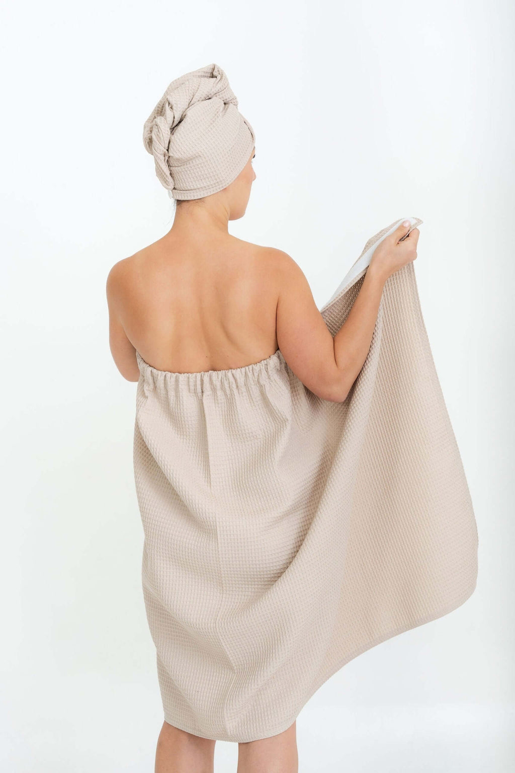 Cotton Waffle Sauna Wrap With Velcro