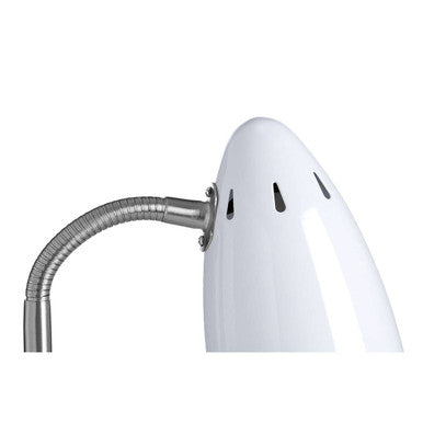 White Gloss Desk Lamp with Adjustable Head