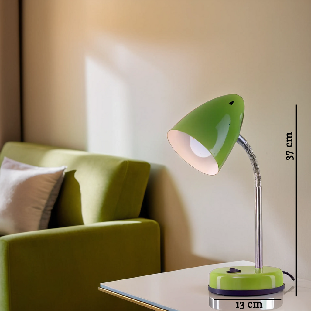 Green Gloss Desk Lamp with Adjustable Arm