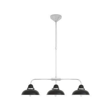 Black and Chrome 3 Light Pendant