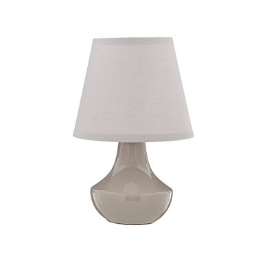 Set of Two Grey Ceramic Table Lamps