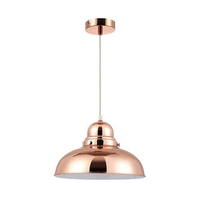 Bell Shaped Pendant Light in Copper Finish