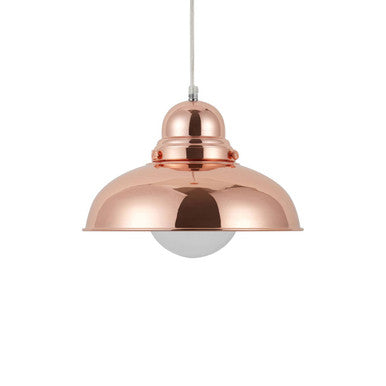 Bell Shaped Pendant Light in Copper Finish