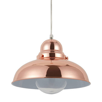 Bell Shaped Pendant Light in Copper Finish