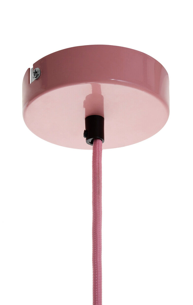 Pink Metal Wire Pendant Light