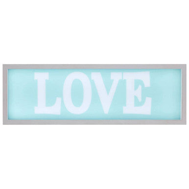 Love LED Light Box in White and Blue