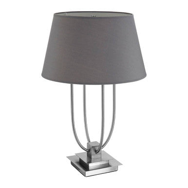 Grey Shade Table Lamp with Curved Arms