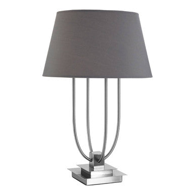 Grey Shade Table Lamp with Curved Arms