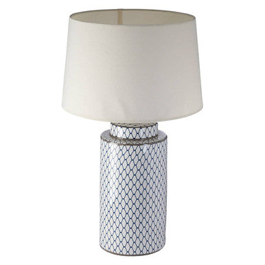 Ceramic Table Lamp with Cream Shade
