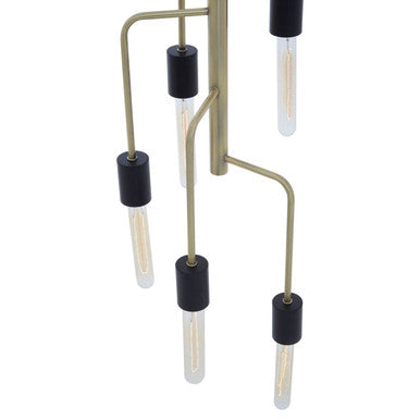 5 Bulb Antique Brass Pendant Light