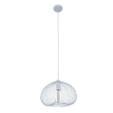White Geometric Pendant Light