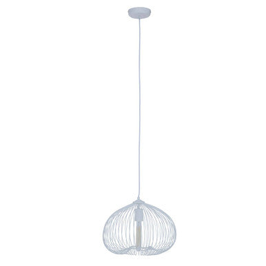 White Geometric Pendant Light