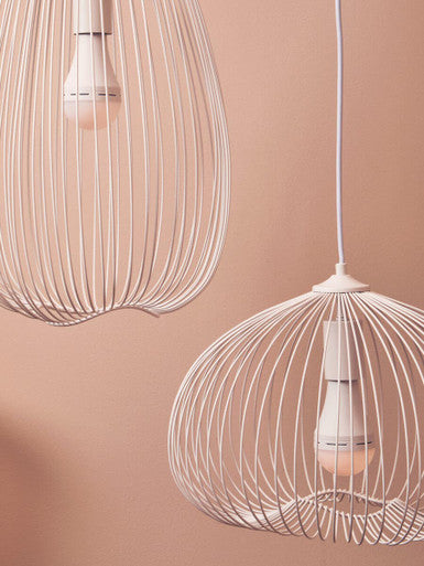 White Geometric Pendant Light