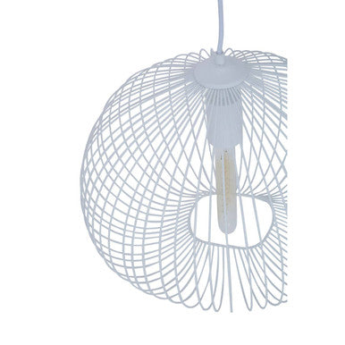 White Geometric Pendant Light