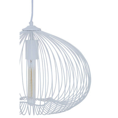 White Geometric Pendant Light