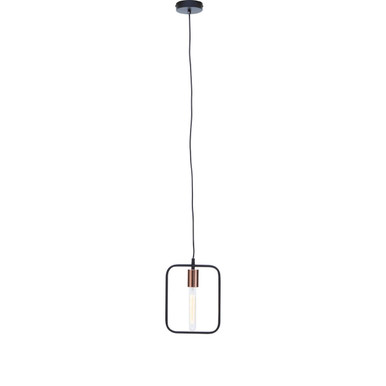 Black and Copper Pendant Light