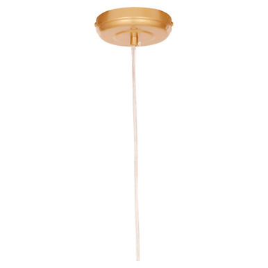 Large Gold Pendant Light with Cutout Pattern