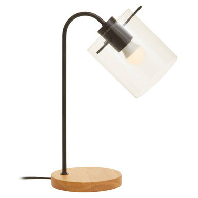 Matte Black Curved Table Lamp