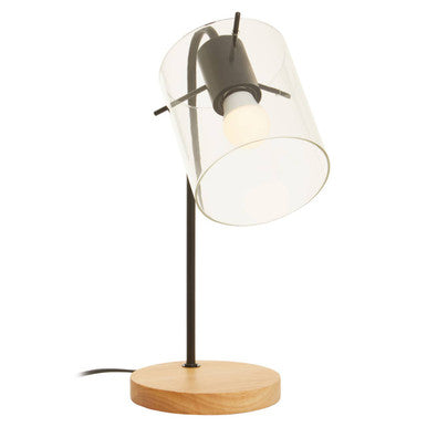 Matte Black Curved Table Lamp