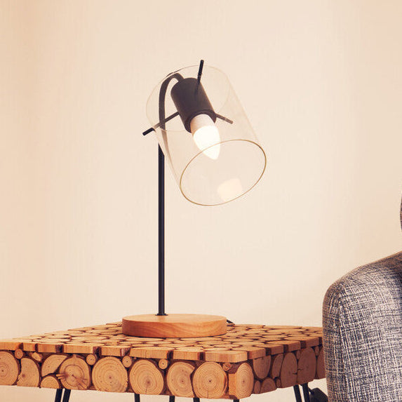 Matte Black Curved Table Lamp