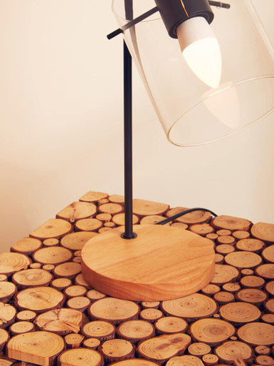 Matte Black Curved Table Lamp