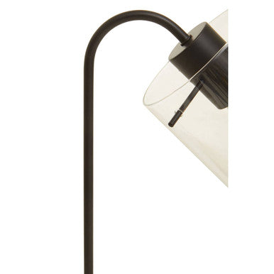 Matte Black Curved Table Lamp