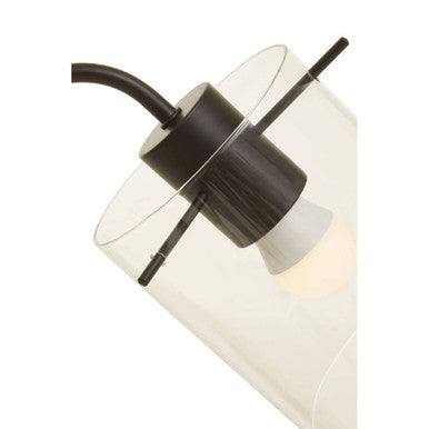 Matte Black Curved Table Lamp