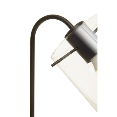 Matte Black Curved Table Lamp