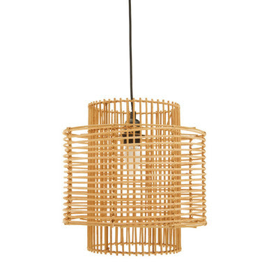 Natural Rattan Overlapping Pendant Lamp