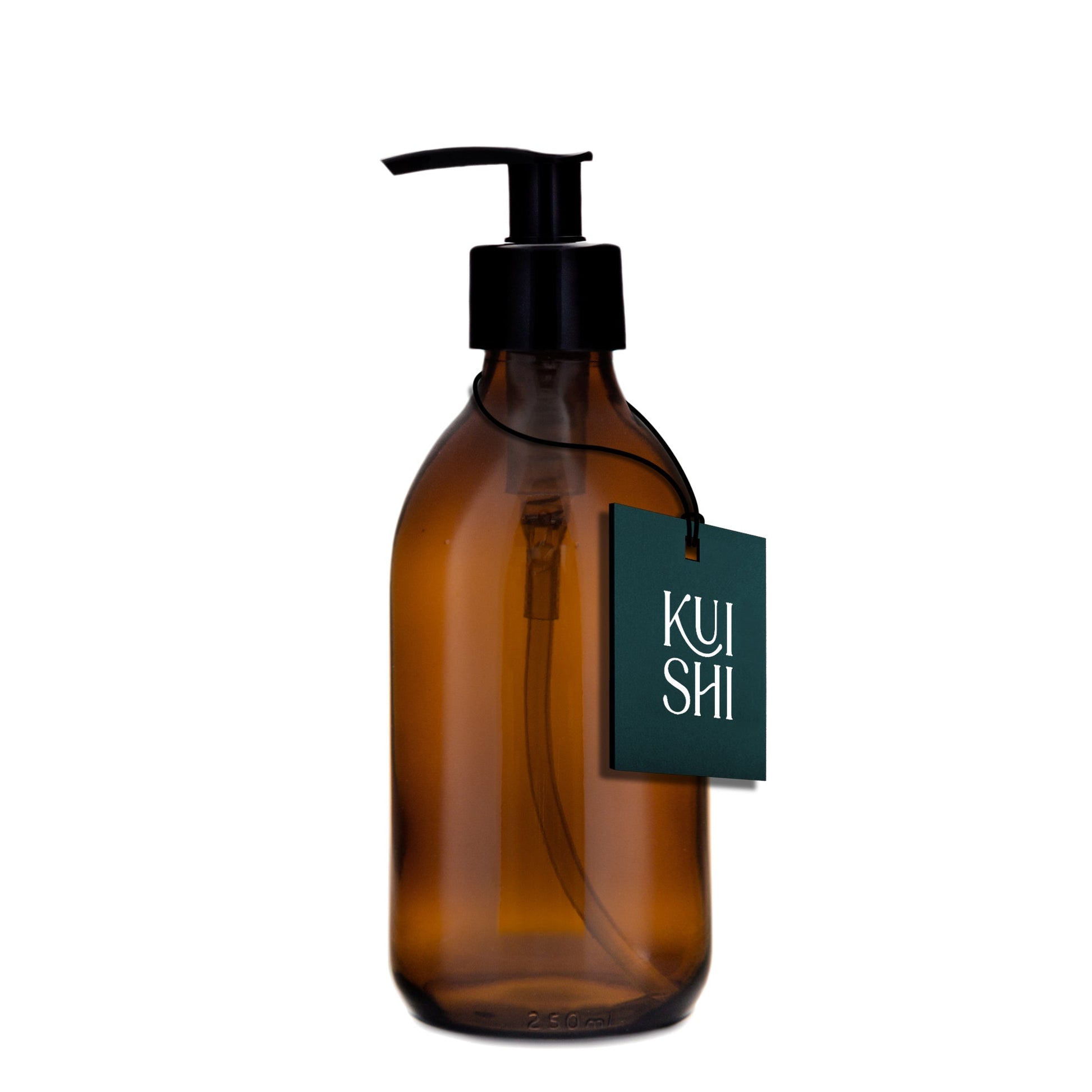 Amber Glass Pump Bottle Dispenser