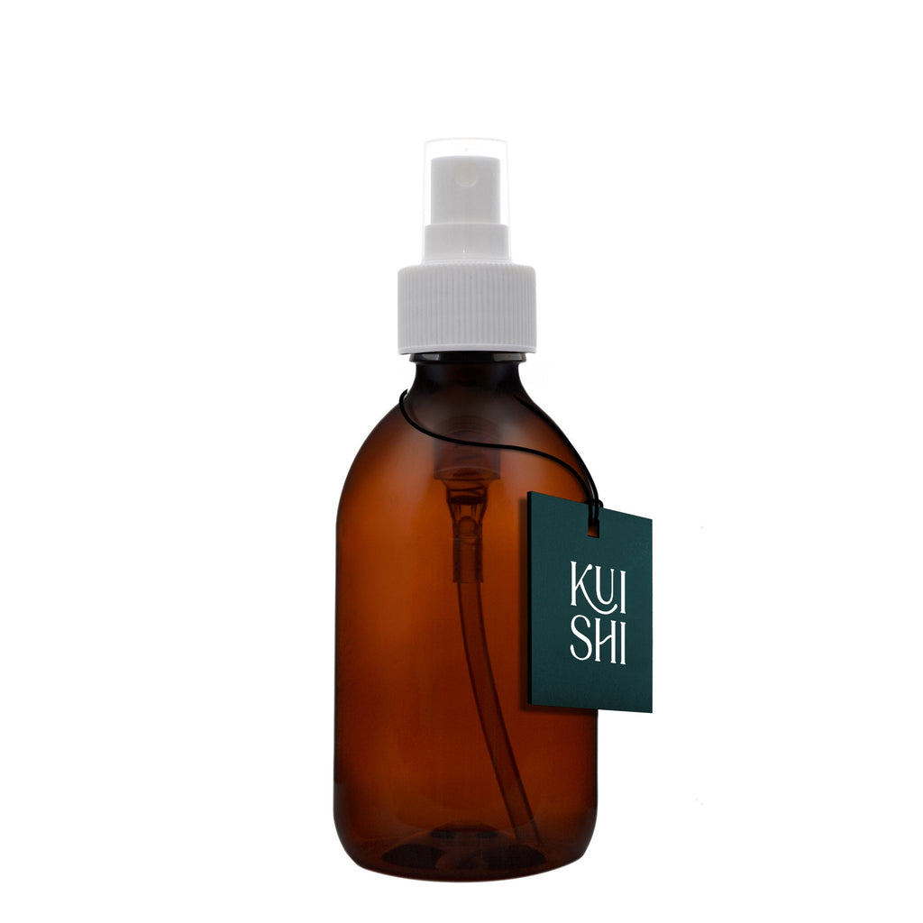 Amber Plastic Spray Atomiser Bottle