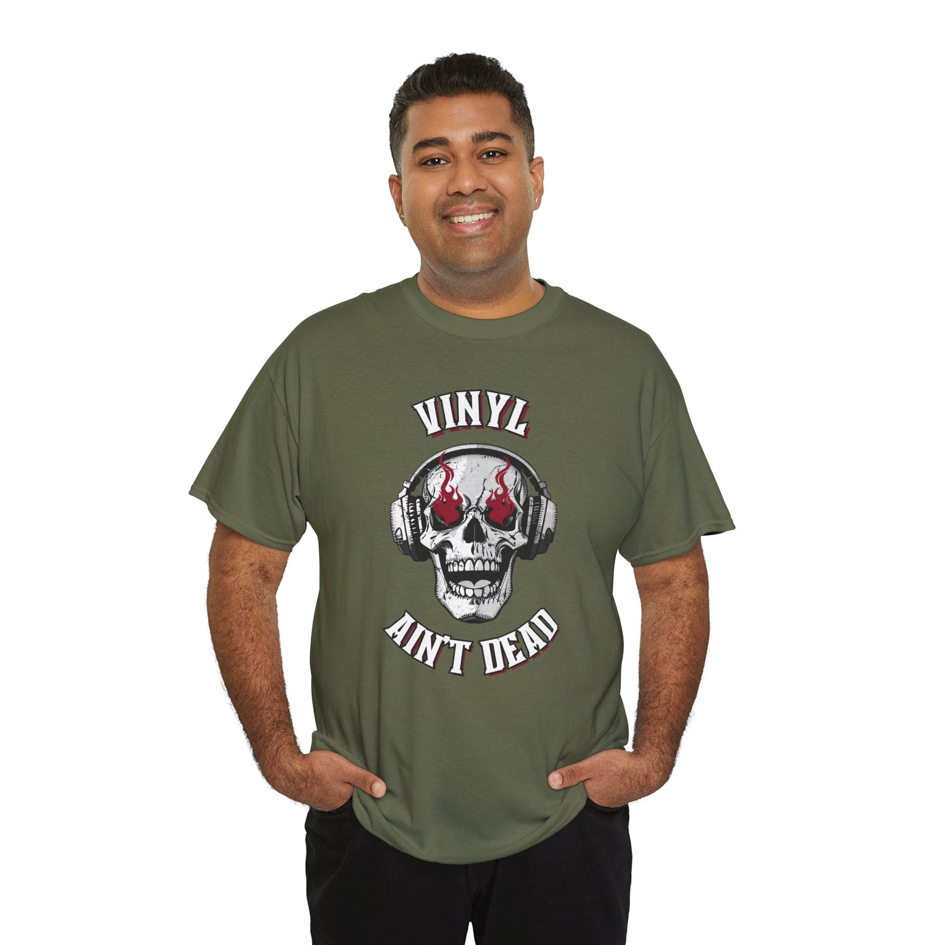 Vinyl Ain't Dead Skull Men's T-Shirt