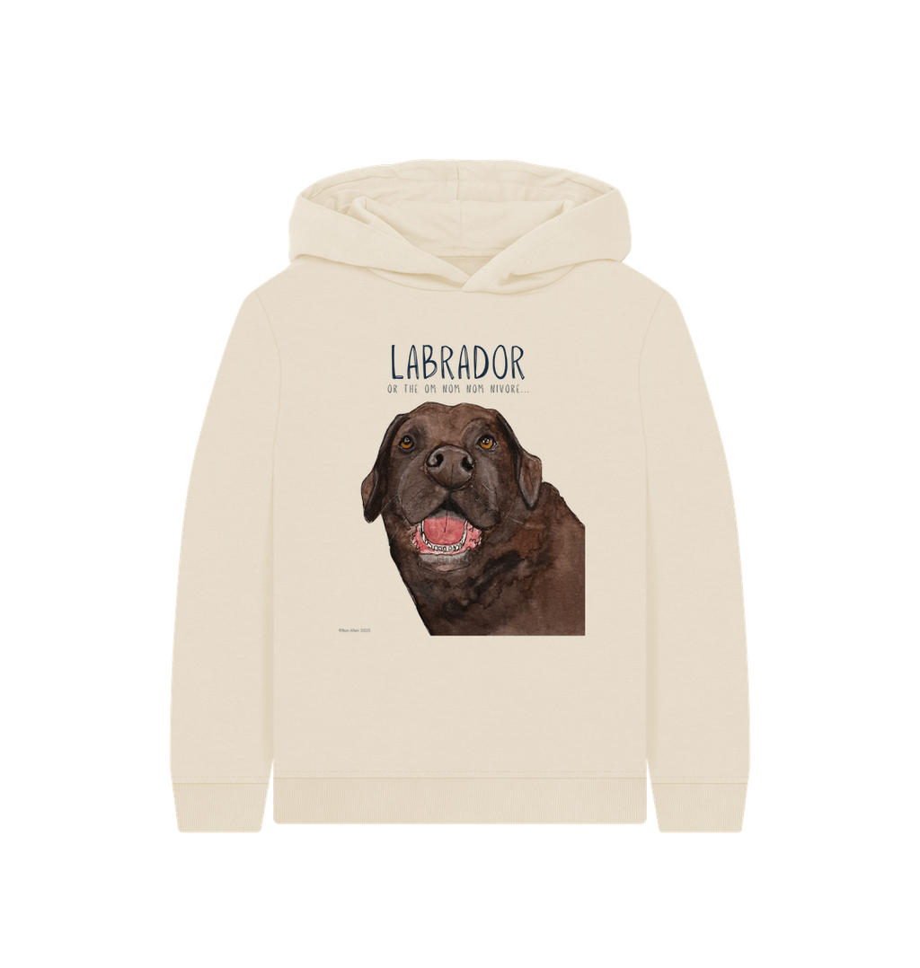 Snack Mode Activated Chocolate Labrador Kids Hoodie