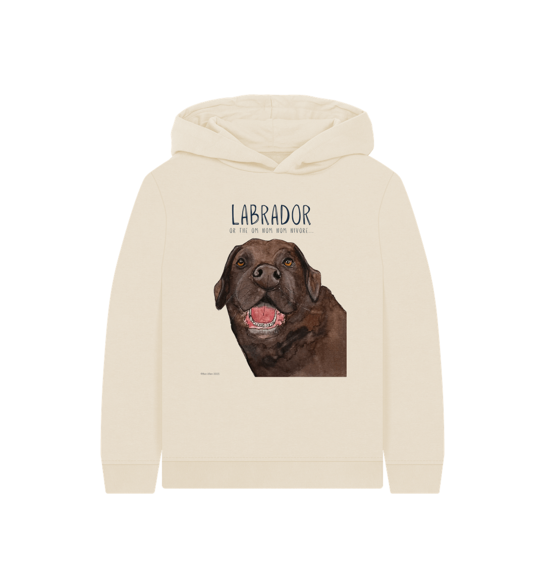 Snack Mode Activated Chocolate Labrador Kids Hoodie